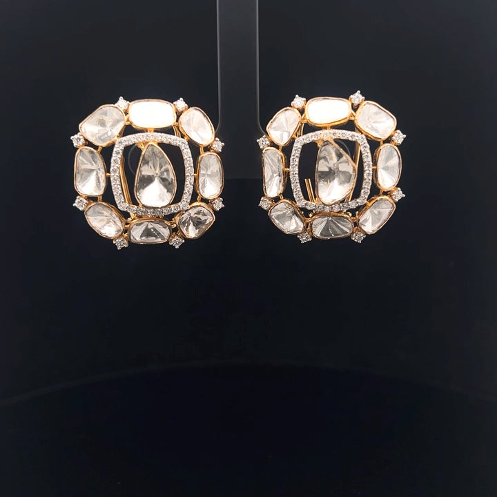 The Royal Heritage Lab grown Diamond & Polki Stud Earrings