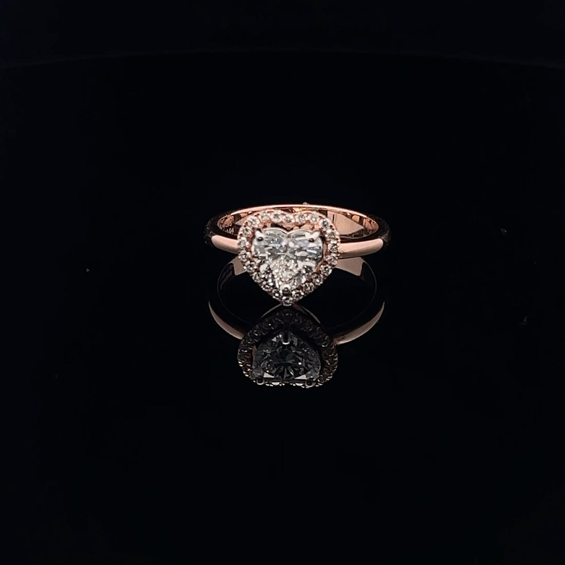 Elegant 1.0ct Heart Diamond Ring