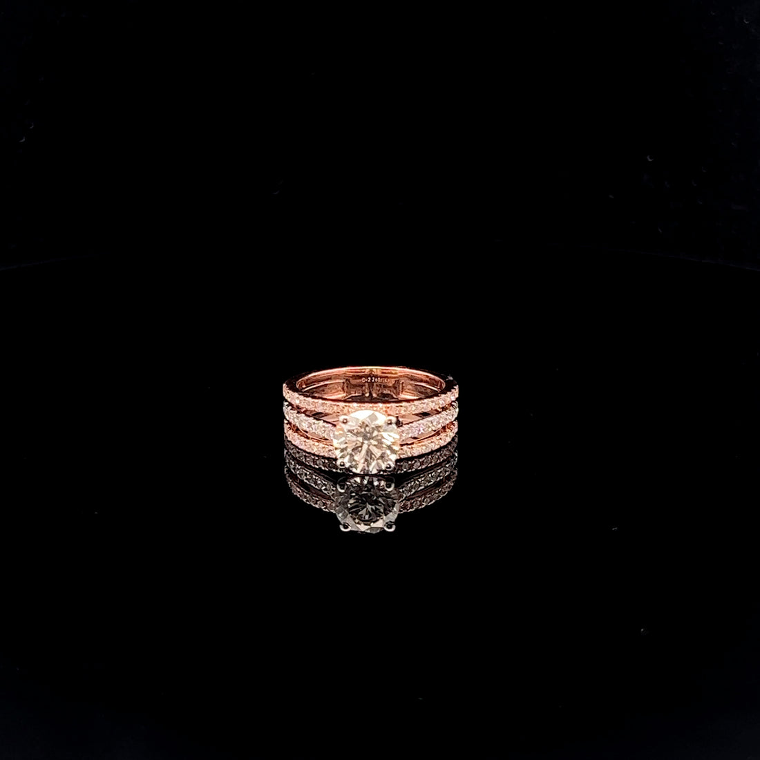 Exquisite 1.52ct Three lined Diamond Ring