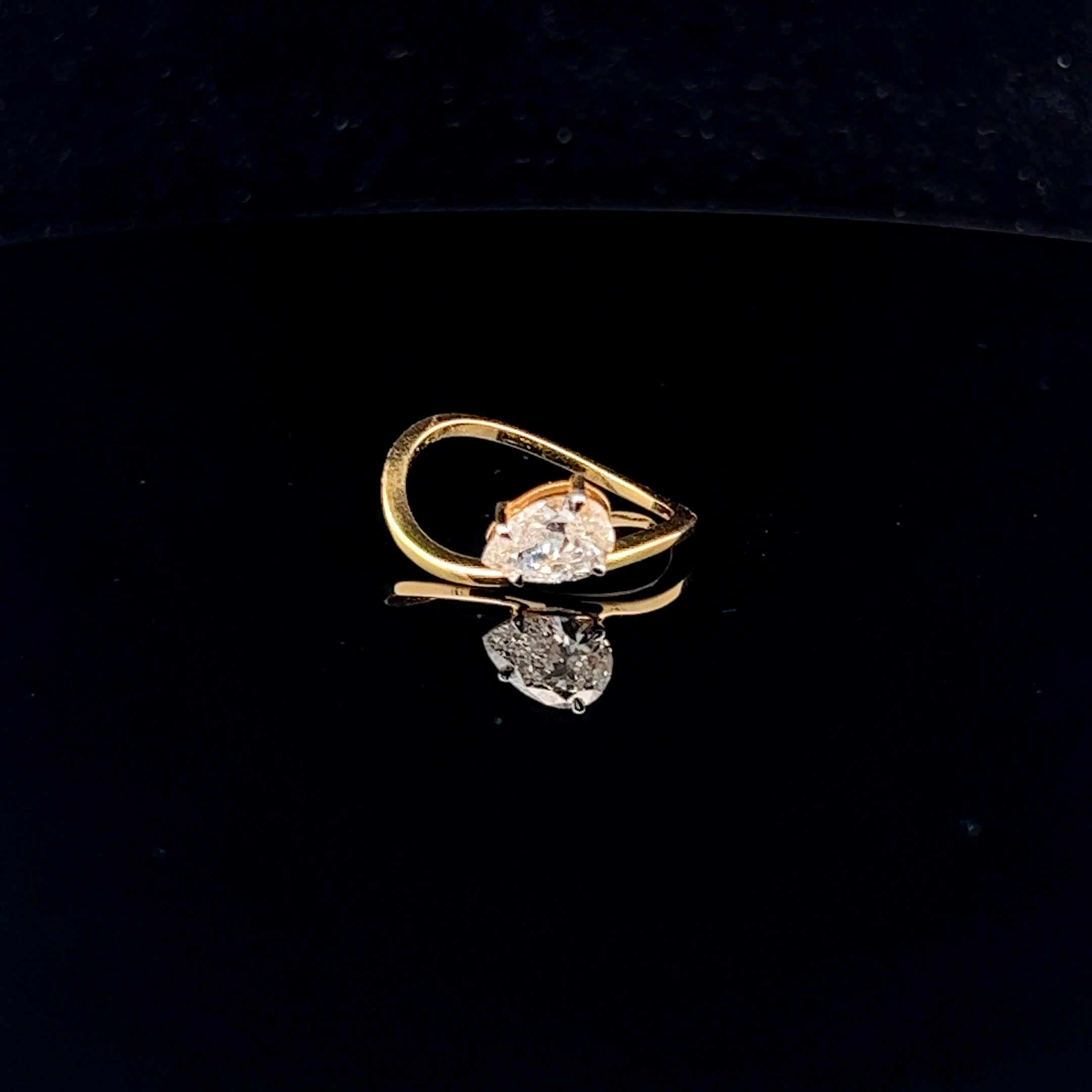 Classic Pear: 0.98ct Solitaire Promise Ring