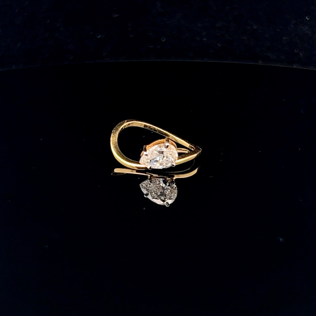 Exquisite Pear Cut Promise Ring