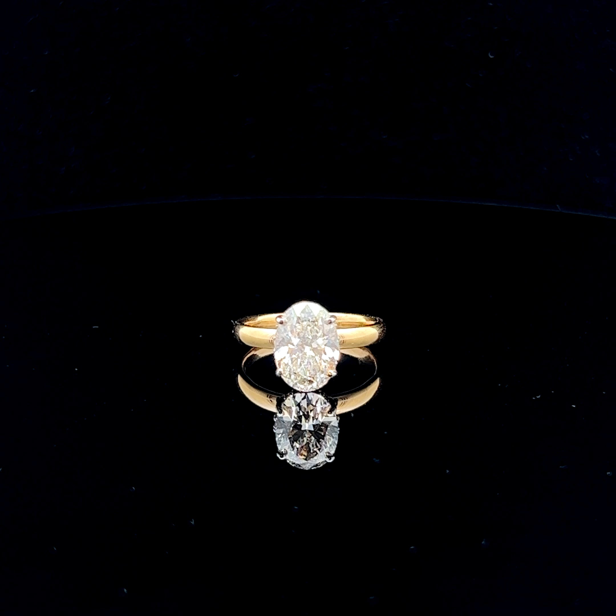 Timeless Elegance: 3.0ct Oval Solitaire Diamond Ring With Hidden Halo