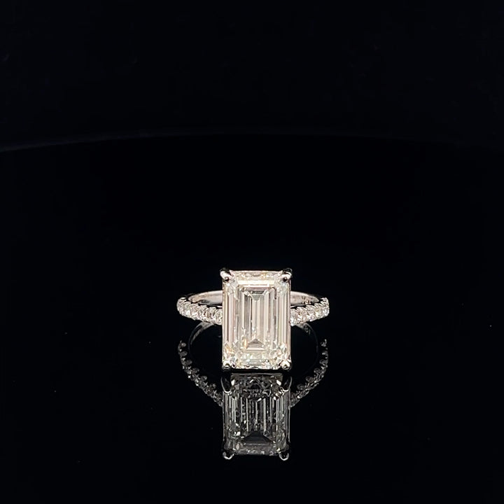 Elegant 5.00ct Emerald Cut Diamond Engagement Ring