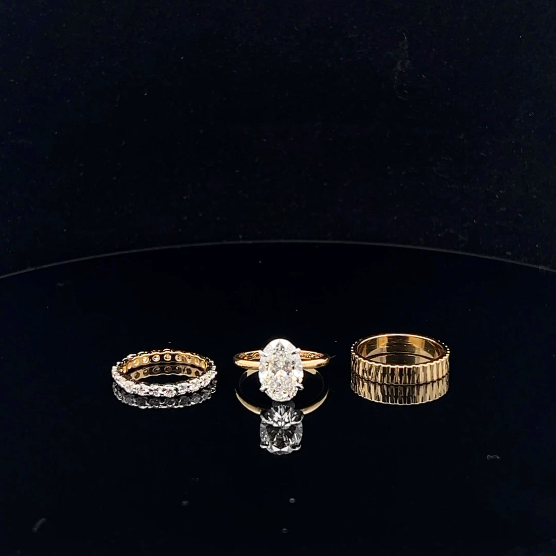 The 3.0ct Oval Stack Ring Set