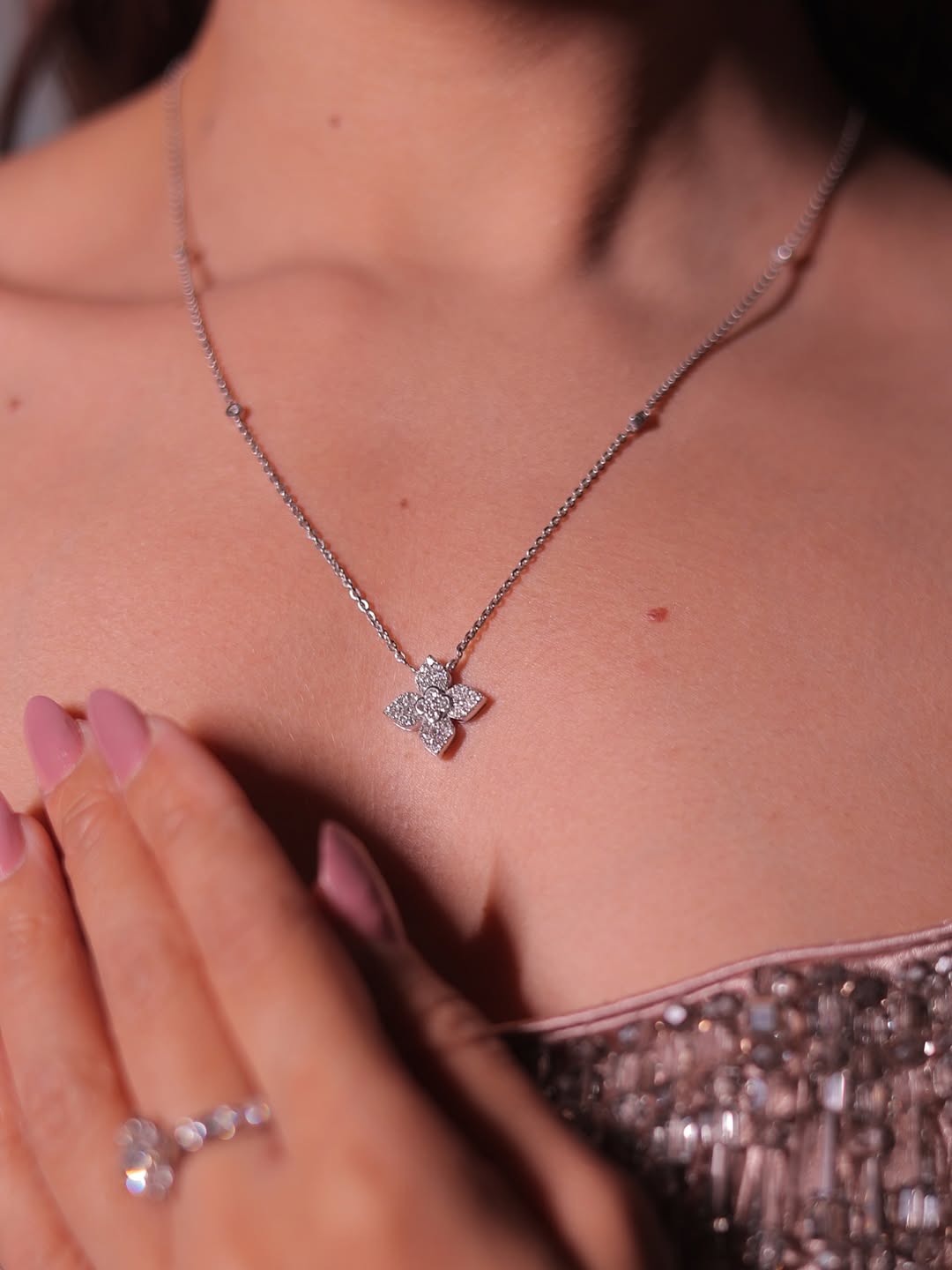 The Legacy Pendant: Lab grown diamond LV Inspired Design