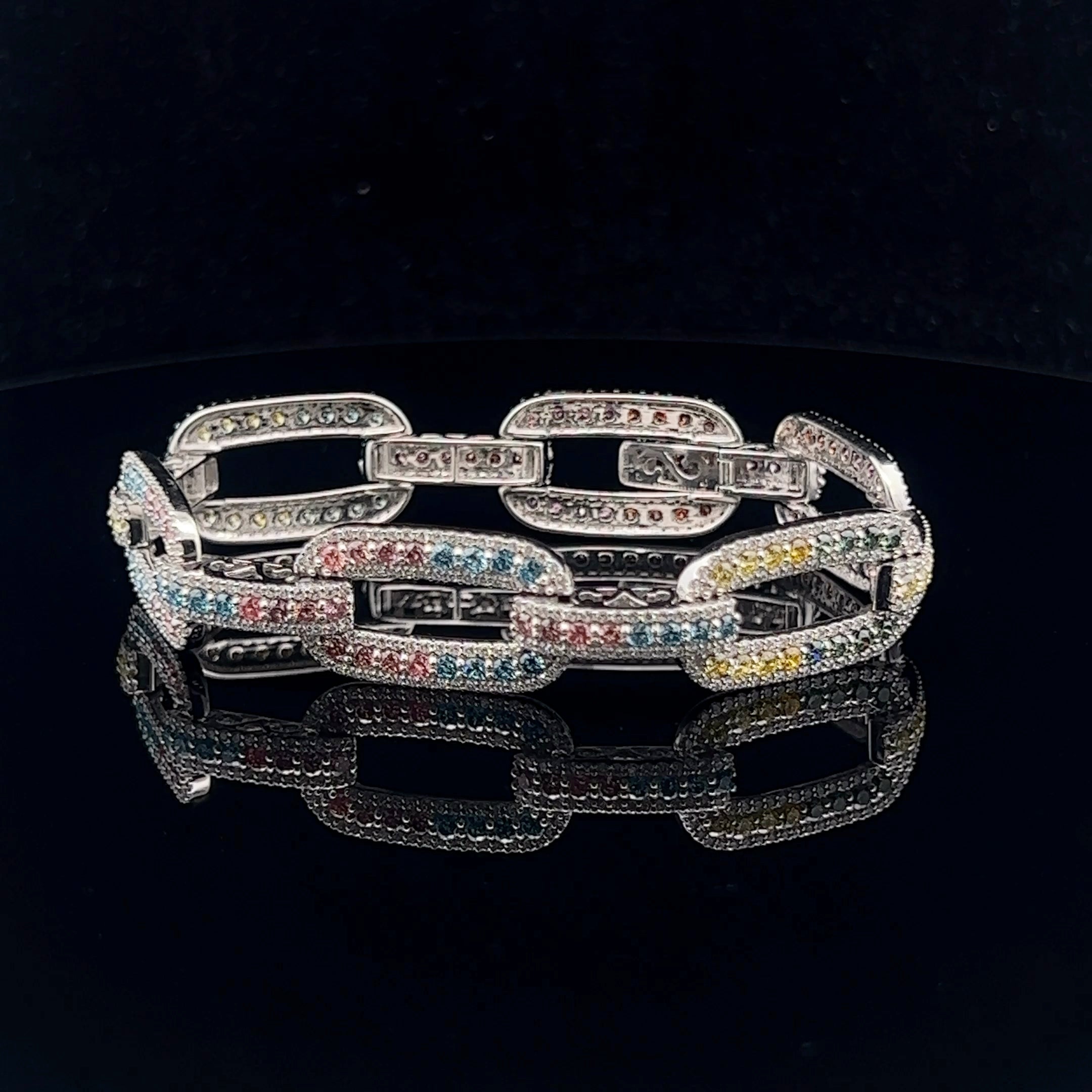 Modern Multicolor Diamond Bracelet: Contemporary Chic