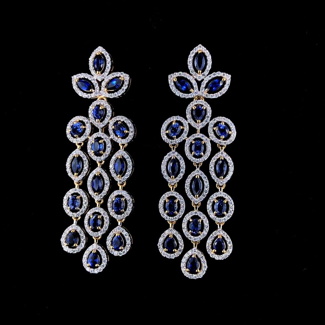 Elegant Sapphire Drop Earrings