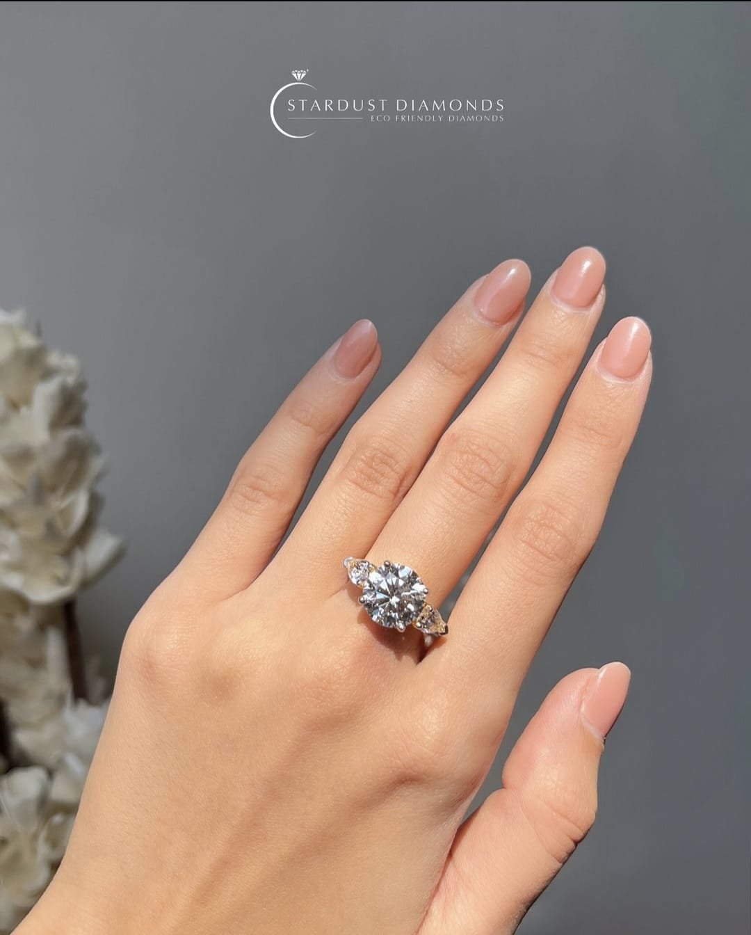 Elegant 5.0ct Three Stoned Diamond Ring