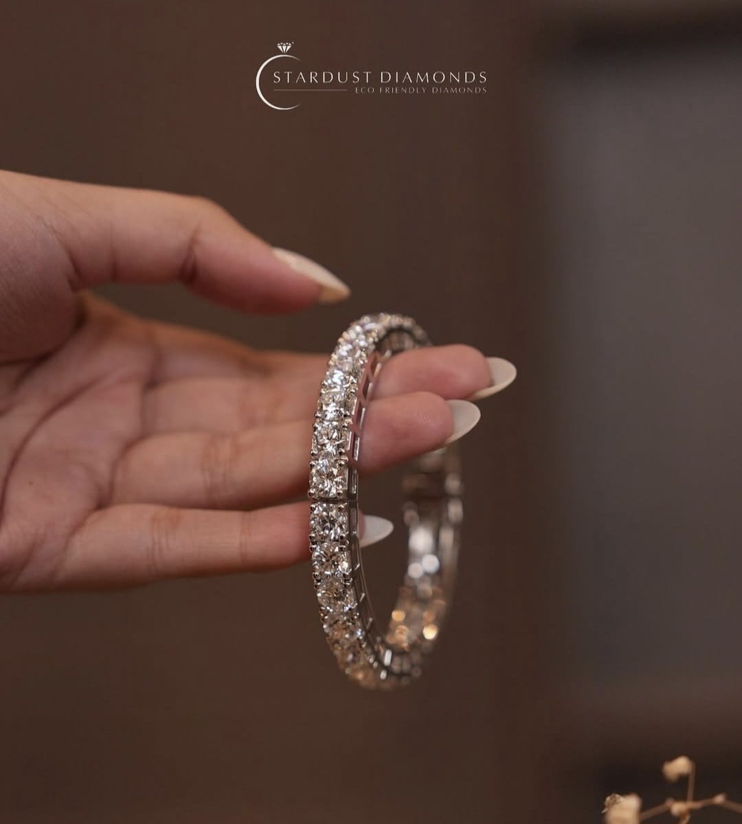 Exquisite 1.0ct Each Diamond Bangle