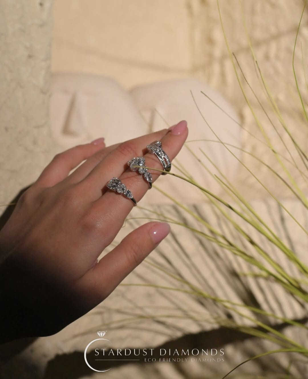 2.0ct Cushion Cut Accent Stone Ring