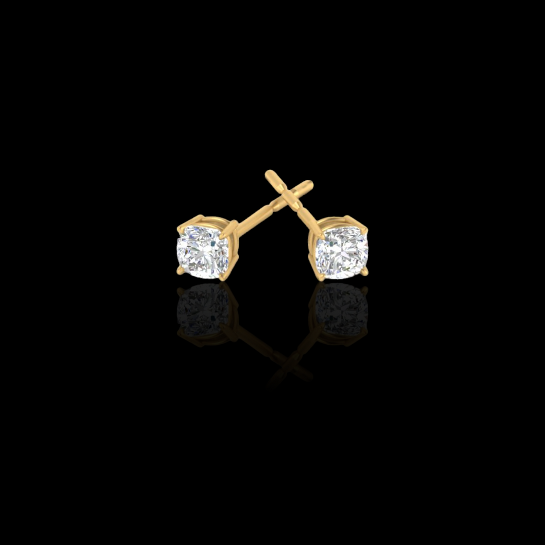 2.0 Ctw Cushion Solitaire Studs