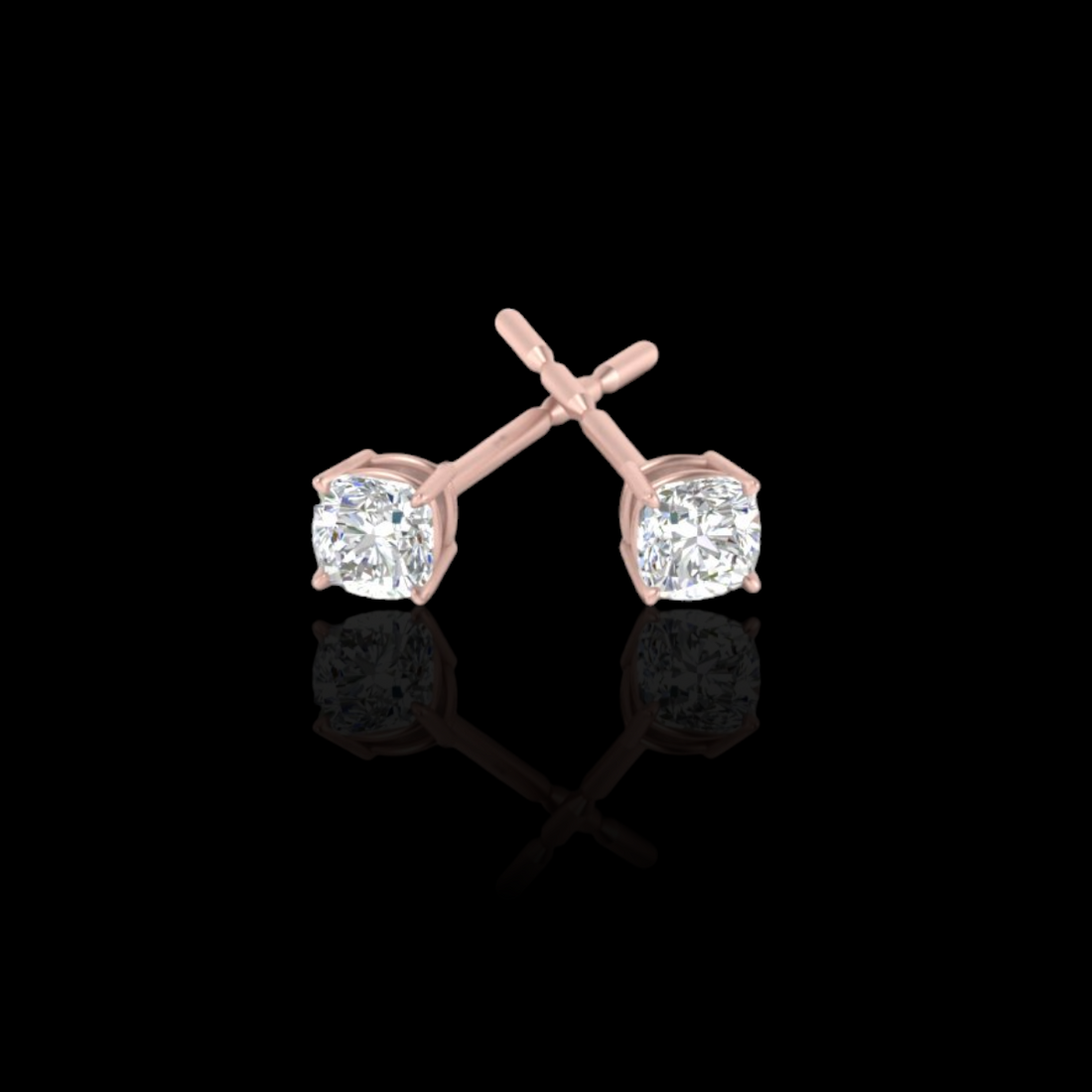 2.0 Ctw Cushion Solitaire Studs