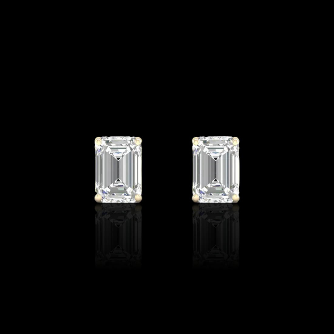 2.0 Ctw Emerald Solitaire Studs