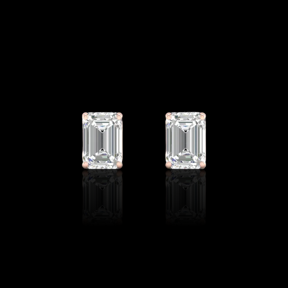 2.0 Ctw Emerald Solitaire Studs