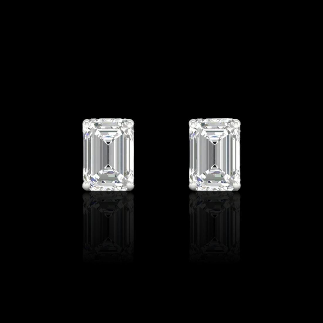 2.0 Ctw Emerald Solitaire Studs