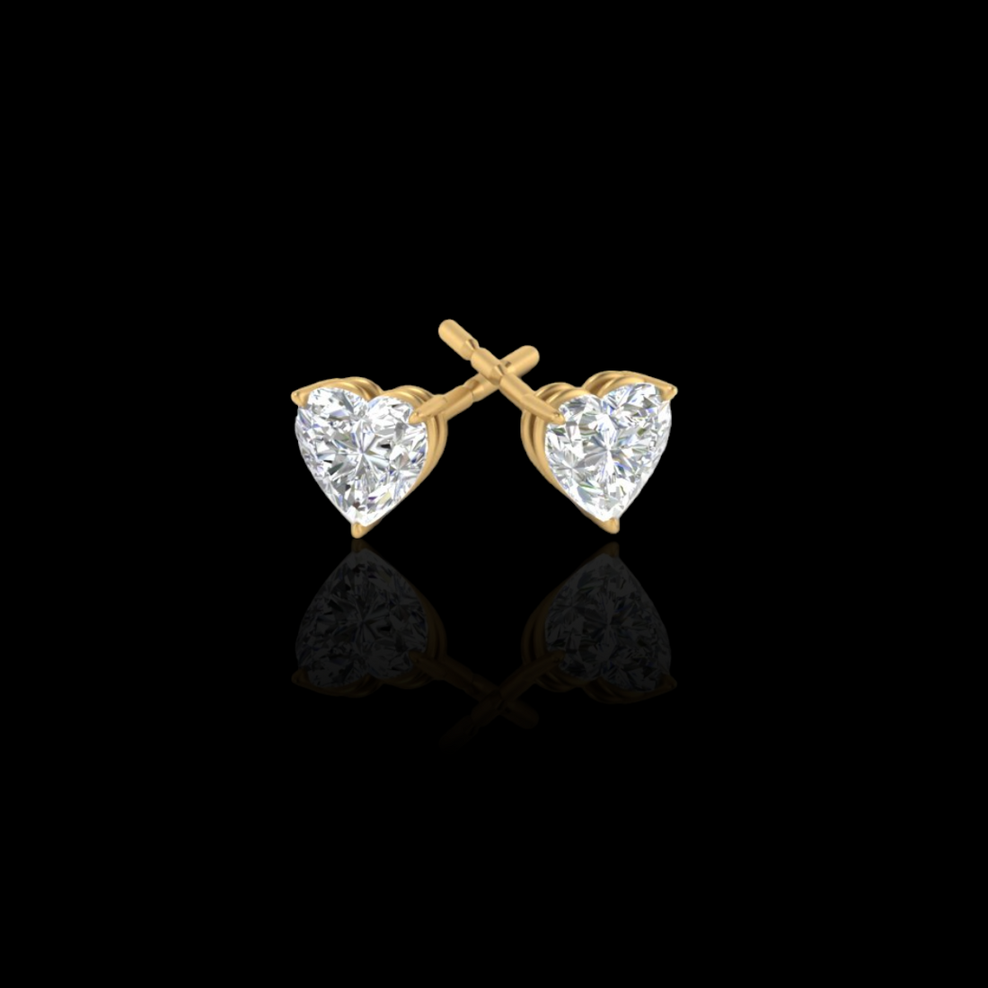 2.0 Ctw Heart Solitaire Studs