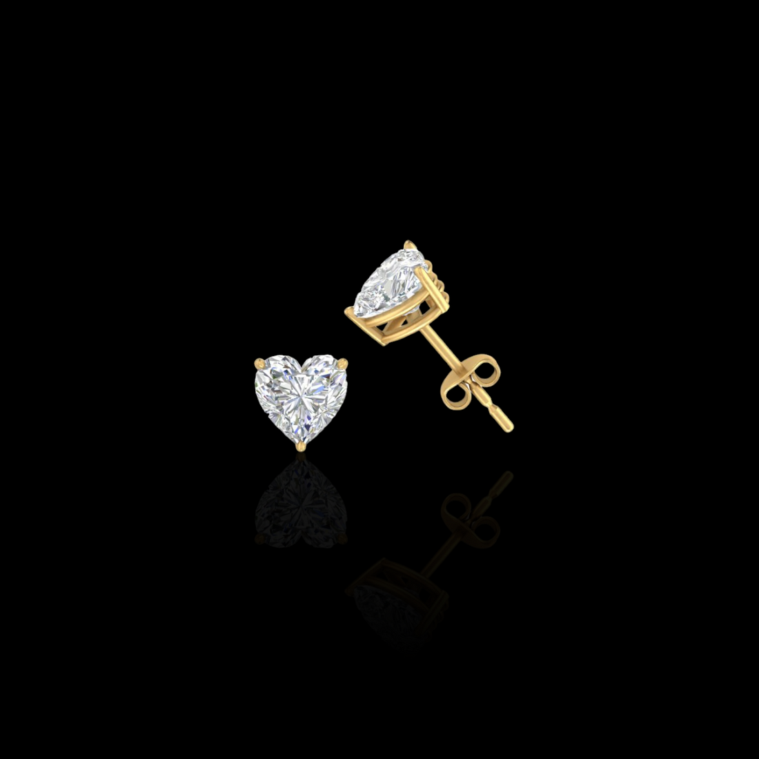 2.0 Ctw Heart Solitaire Studs