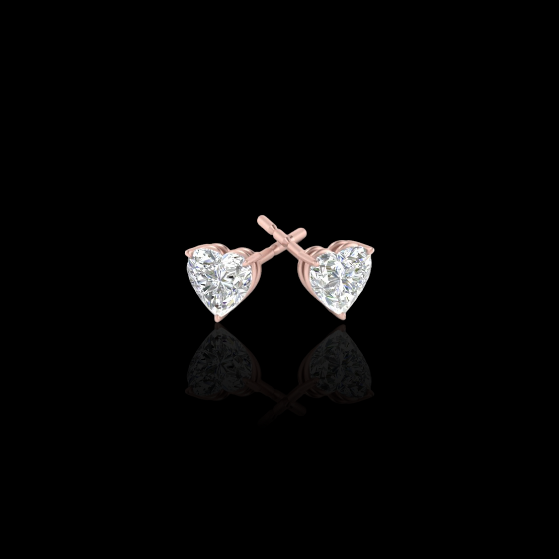 2.0 Ctw Heart Solitaire Studs