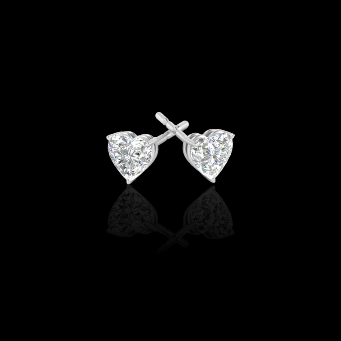 2.0 Ctw Heart Solitaire Studs