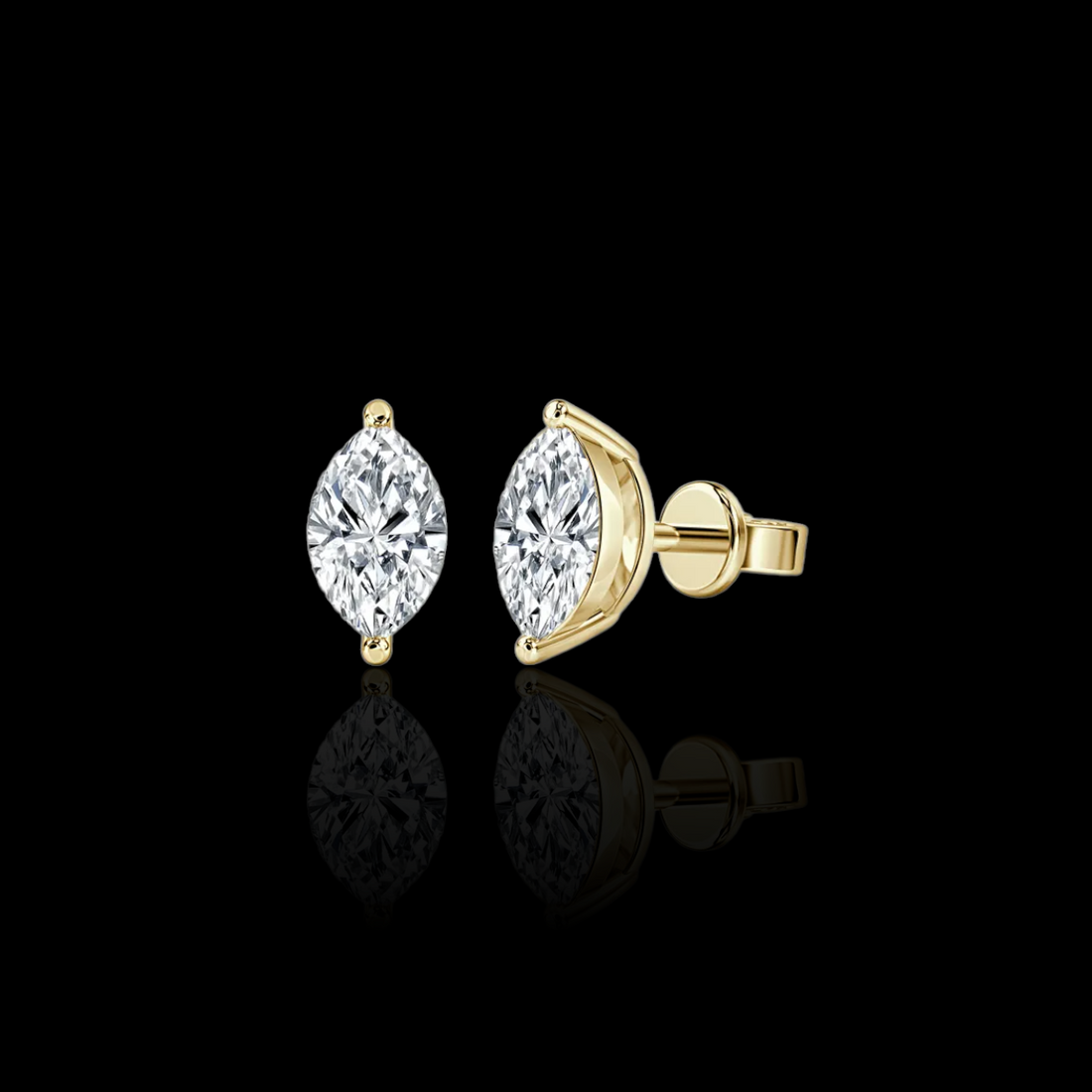 2.0 Ctw Marquise Solitaire Studs