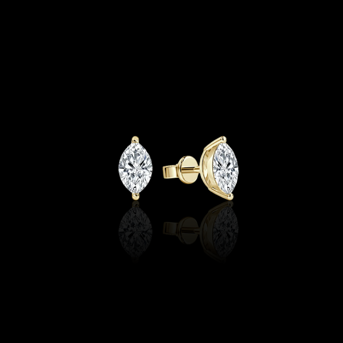 2.0 Ctw Marquise Solitaire Studs