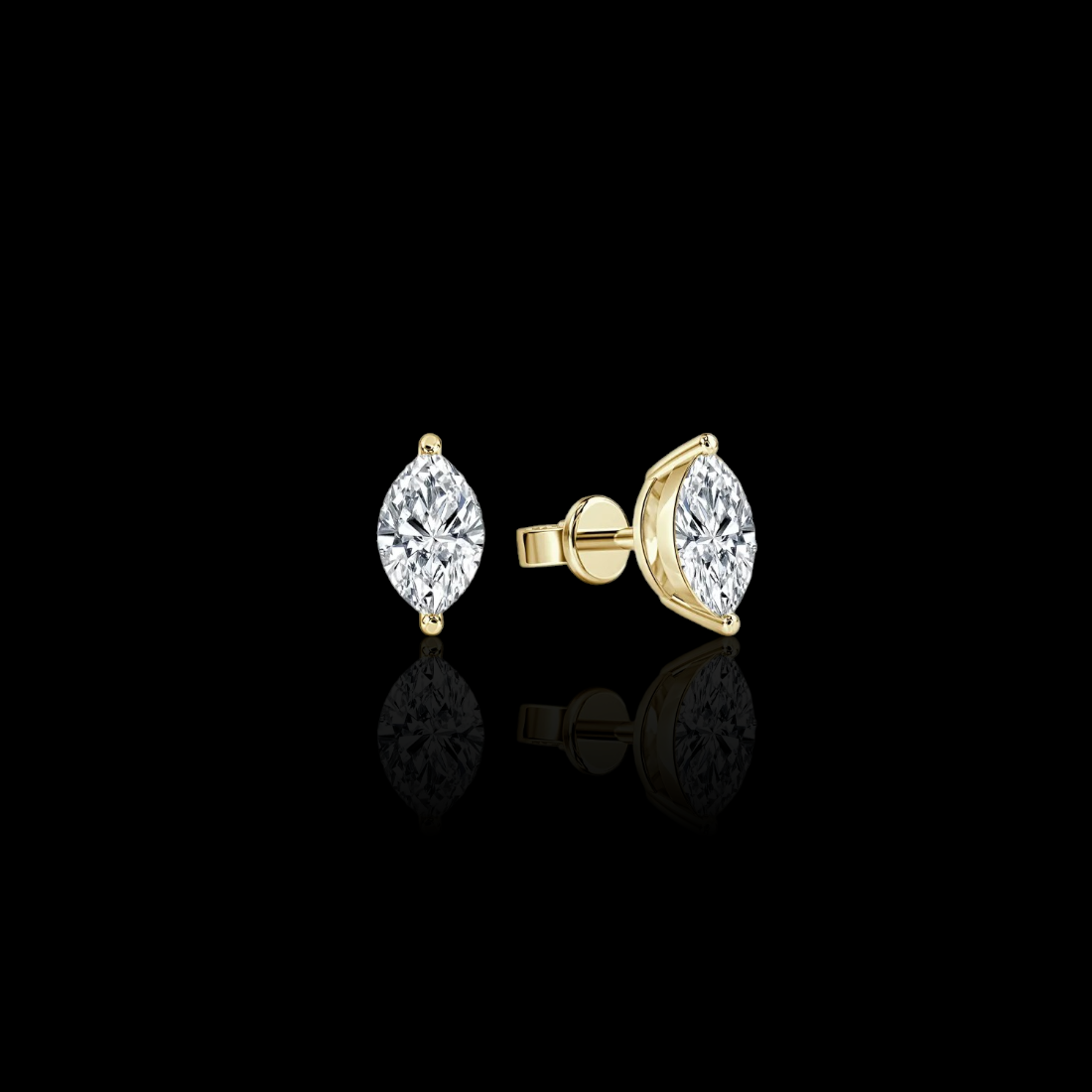 1.0 Ctw Marquise Solitaire Studs