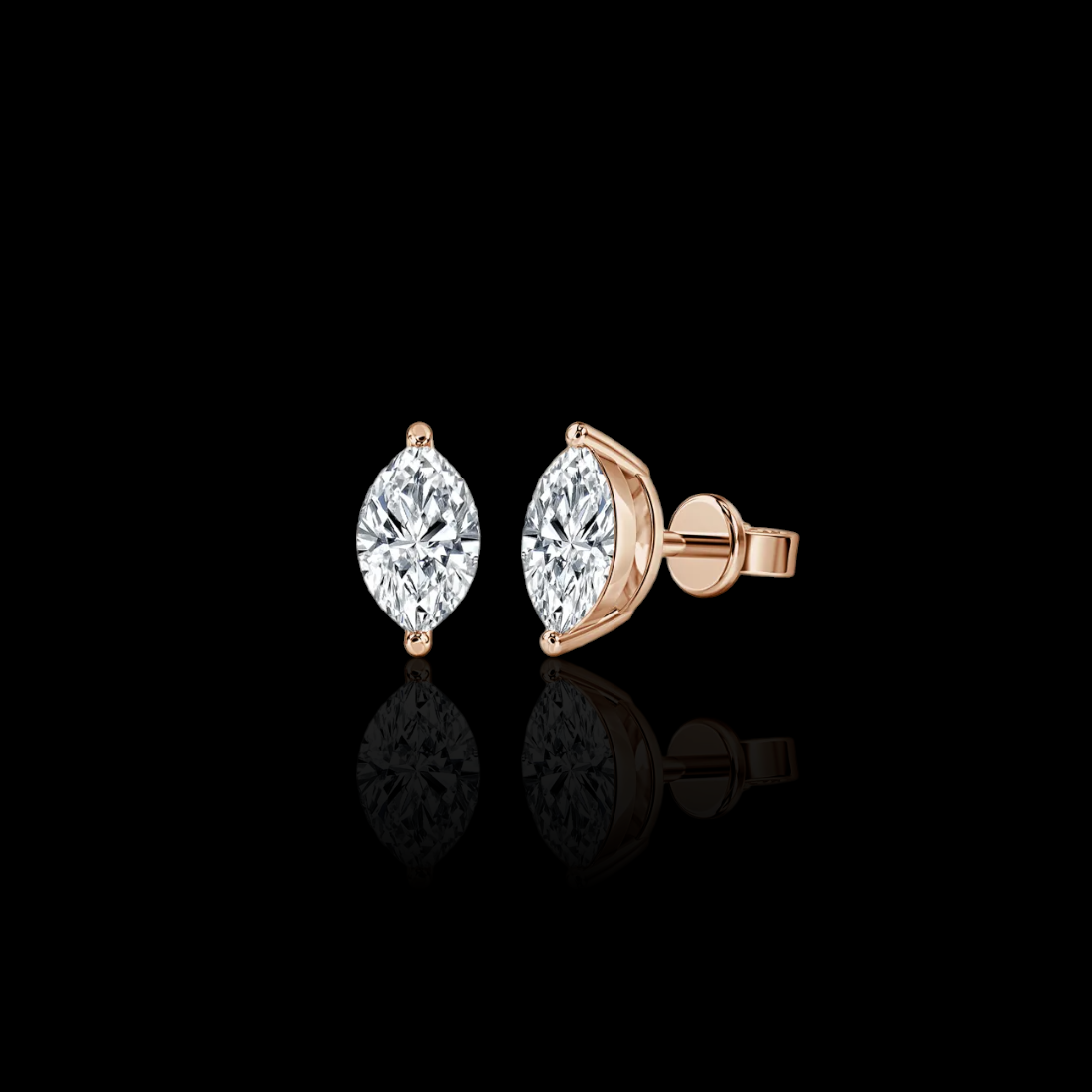 2.0 Ctw Marquise Solitaire Studs