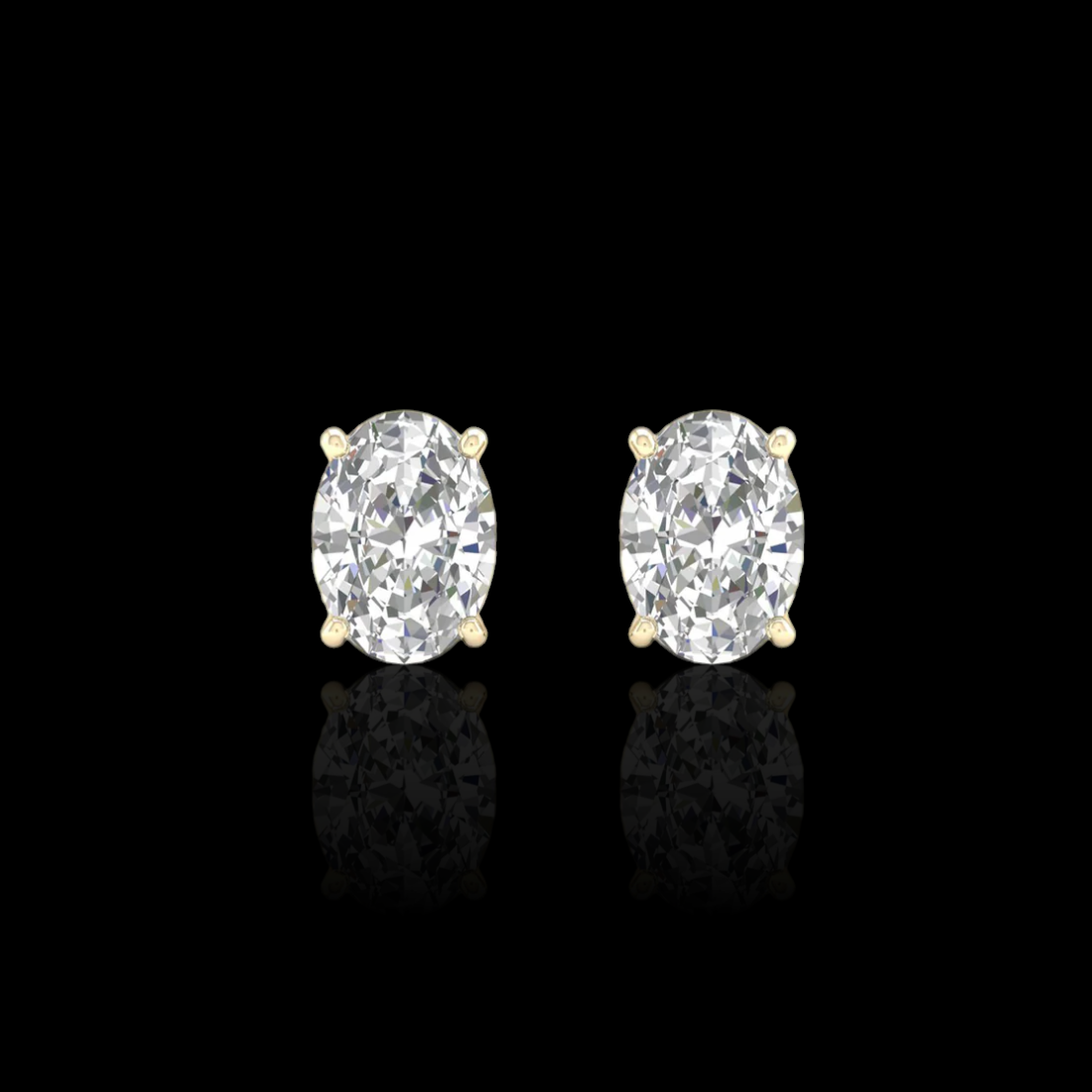 2.0 Ctw Oval Solitaire Studs