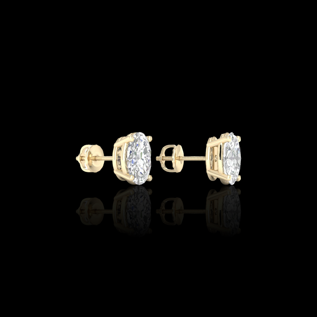 2.0 Ctw Oval Solitaire Studs