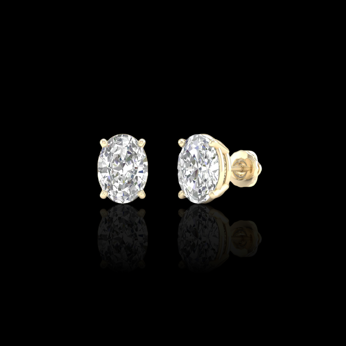 2.0 Ctw Oval Solitaire Studs