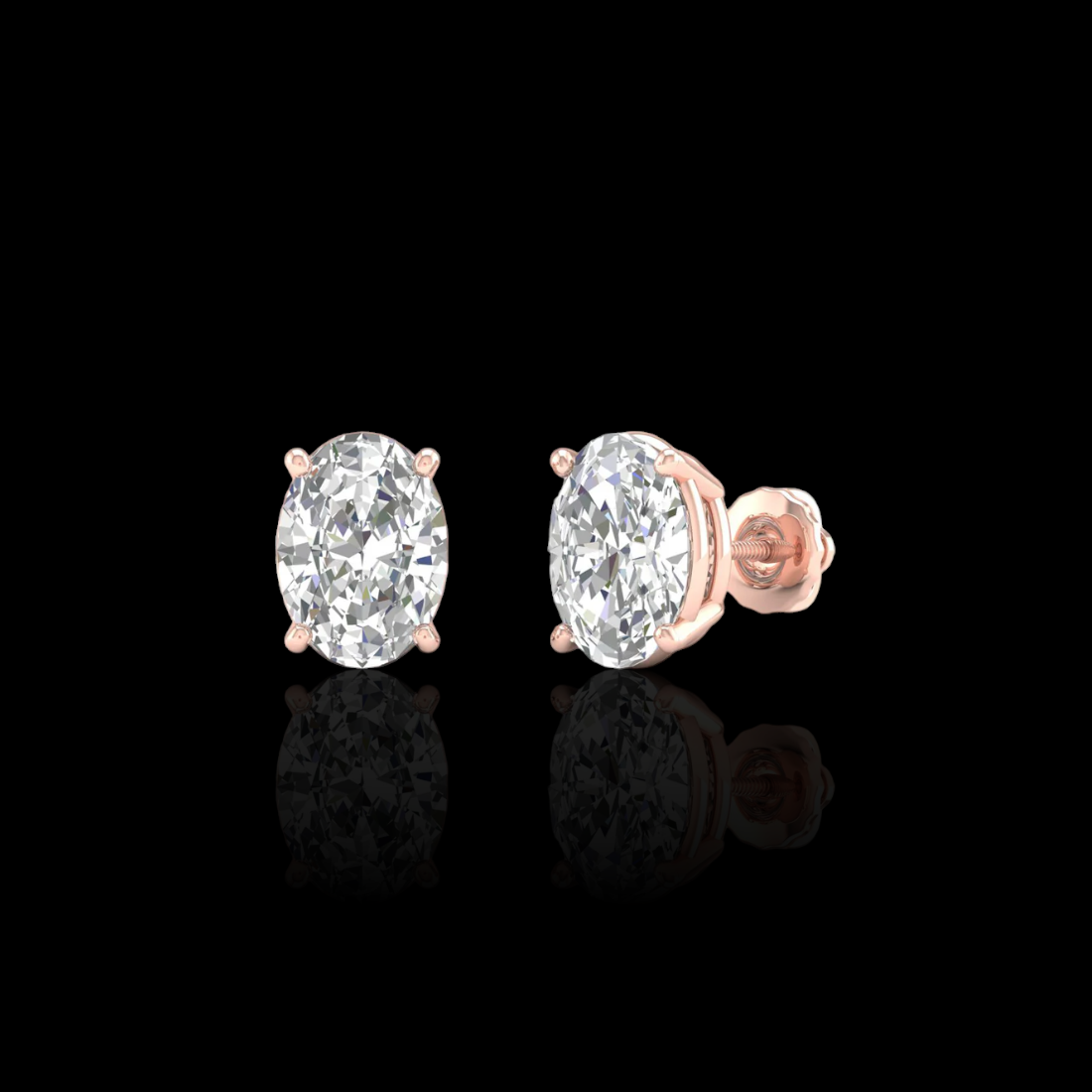 2.0 Ctw Oval Solitaire Studs