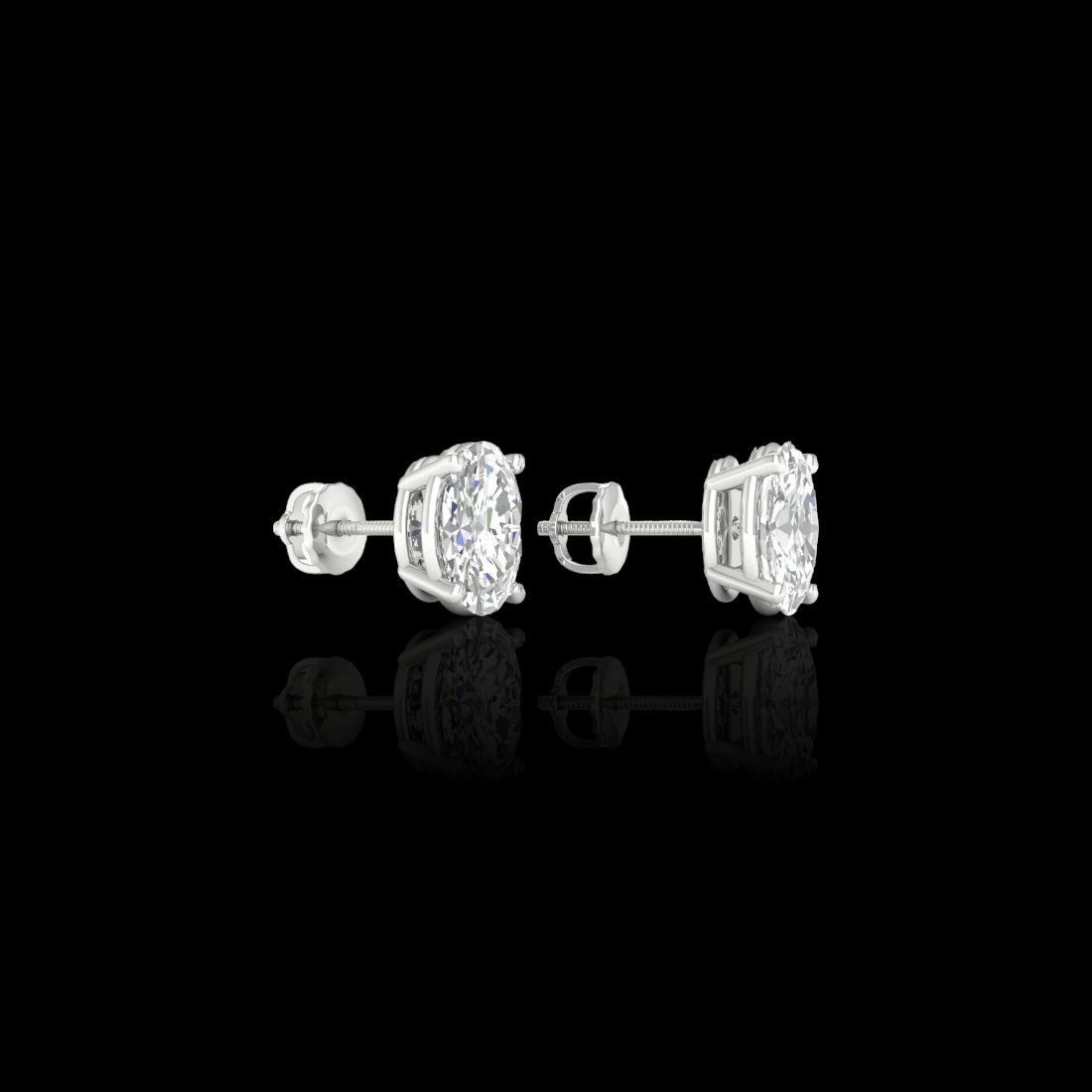 2.0 Ctw Oval Solitaire Studs