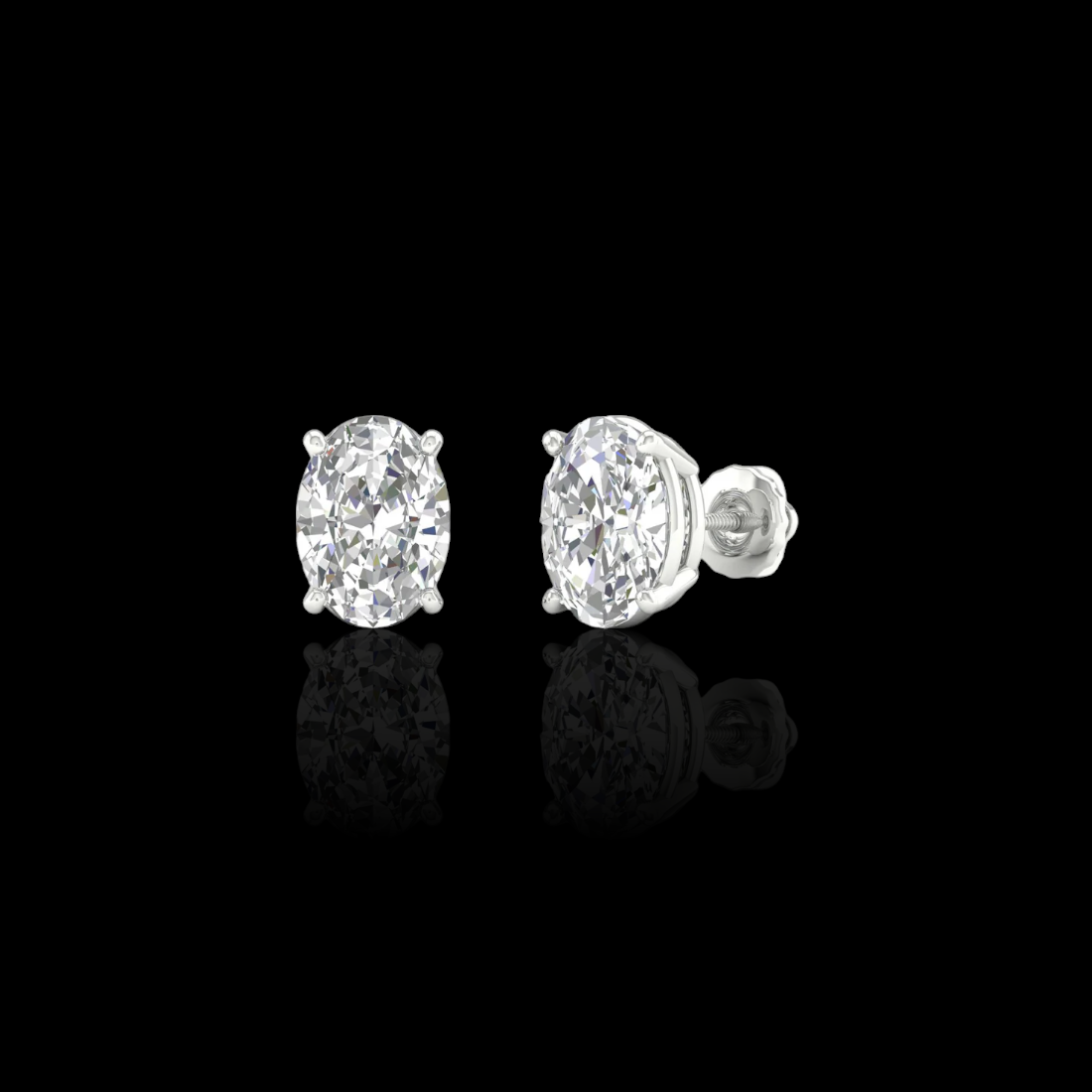 2.0 Ctw Oval Solitaire Studs