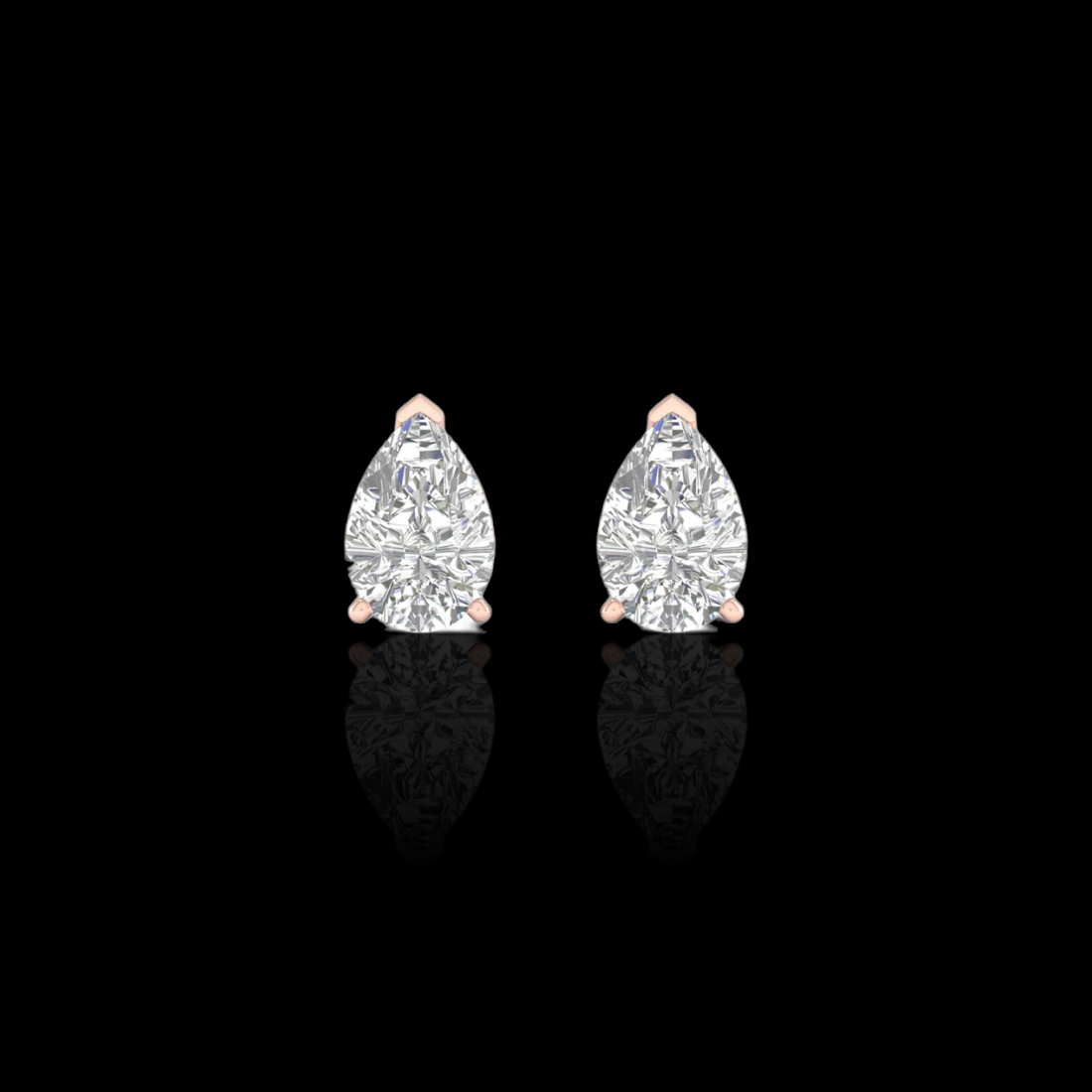 2.0 Ctw Pear Solitaire Studs