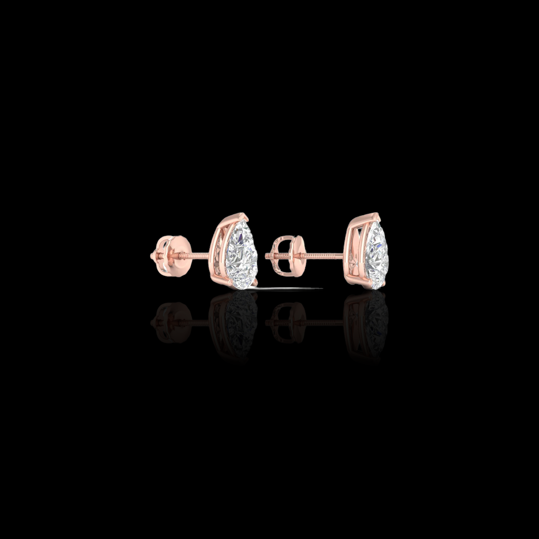 2.0 Ctw Pear Solitaire Studs