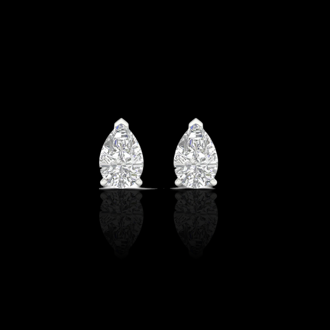 2.0 Ctw Pear Solitaire Studs