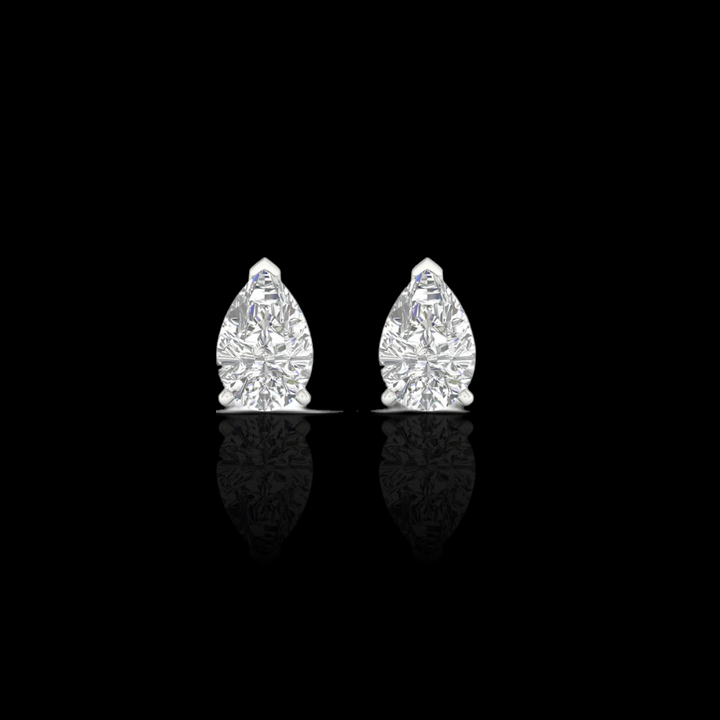 2.0 Ctw Pear Solitaire Studs