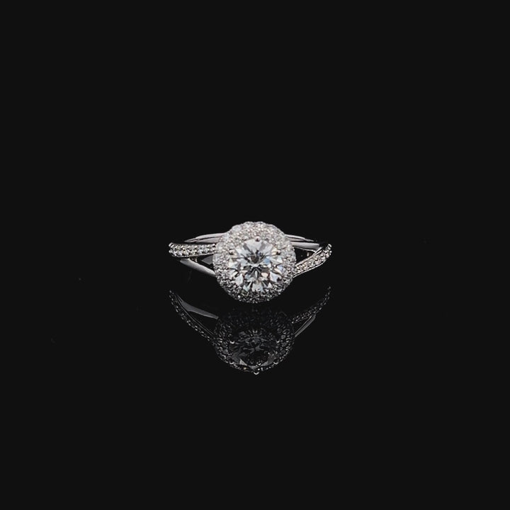 Elegant 1.0ct Round cut Diamond Ring