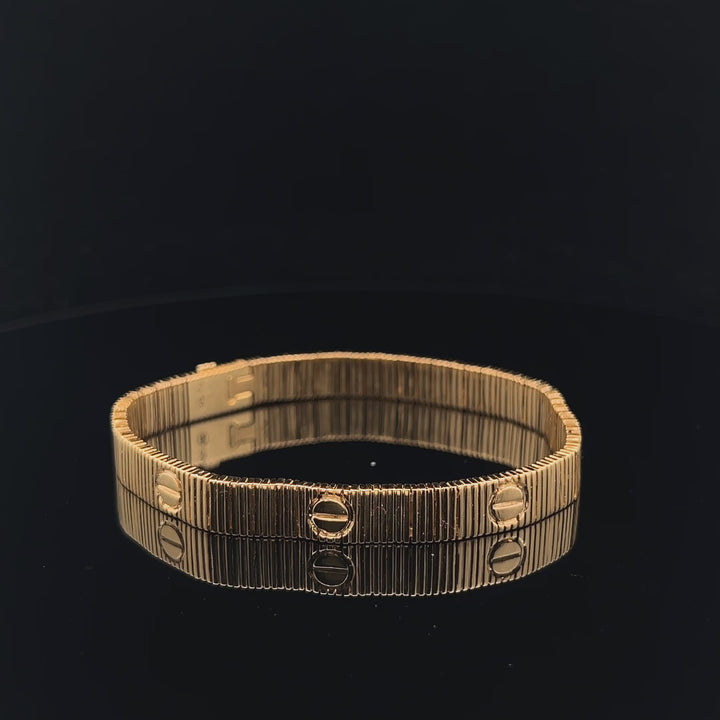 Cartier Inspired Yellow Gold Bracelet