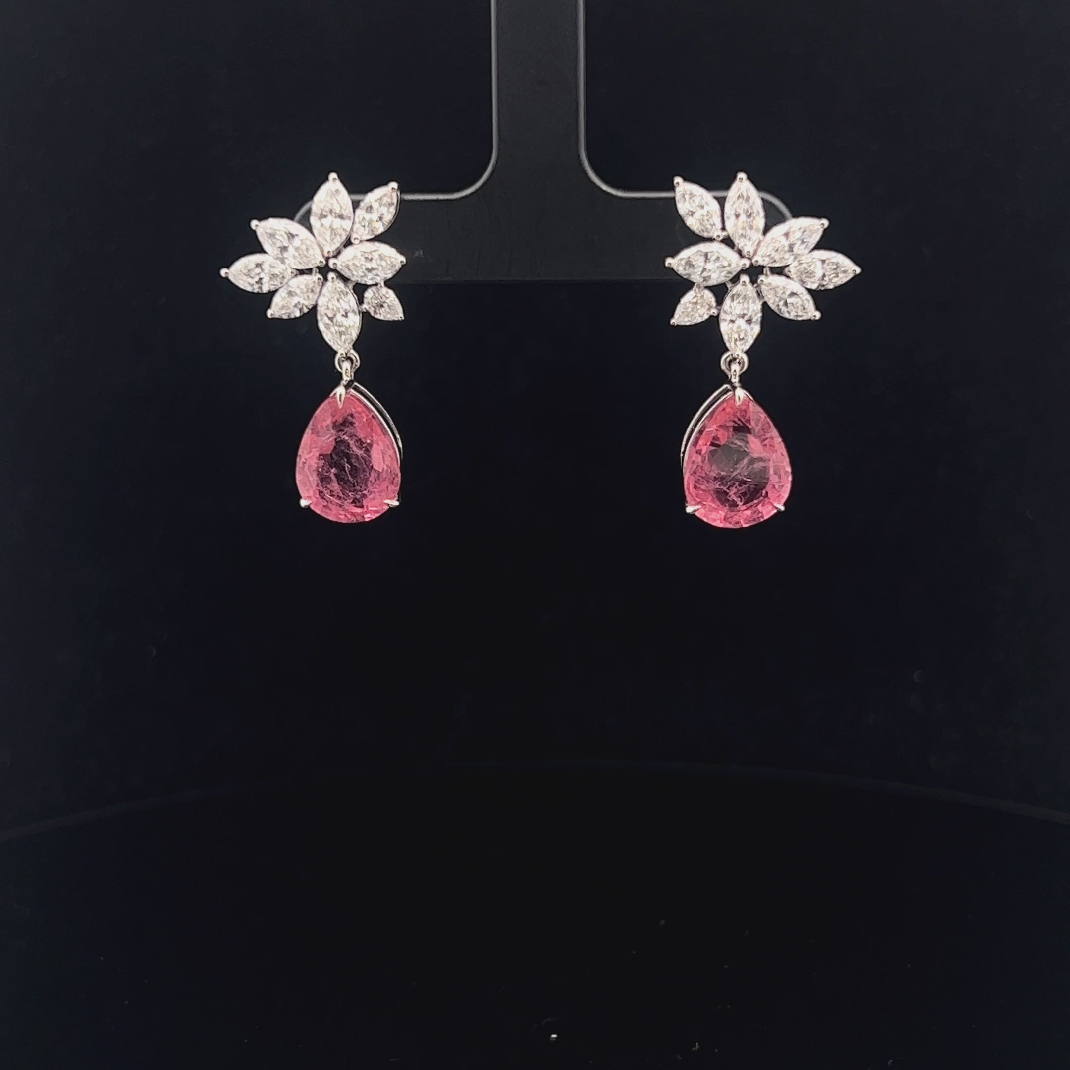 Blush Bloom Drop Earrings: Delicate Pink Elegance