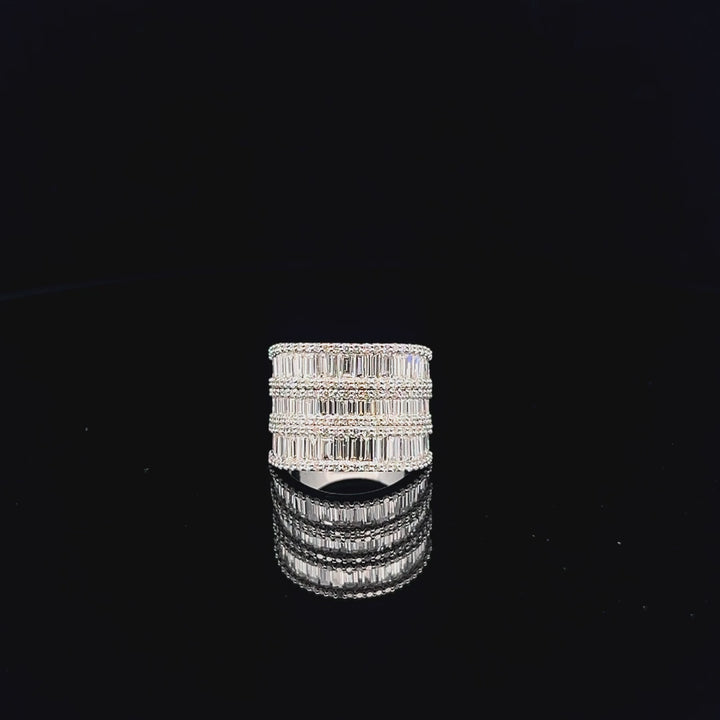 Elegant Baguette Cut Diamond Channel Set Band