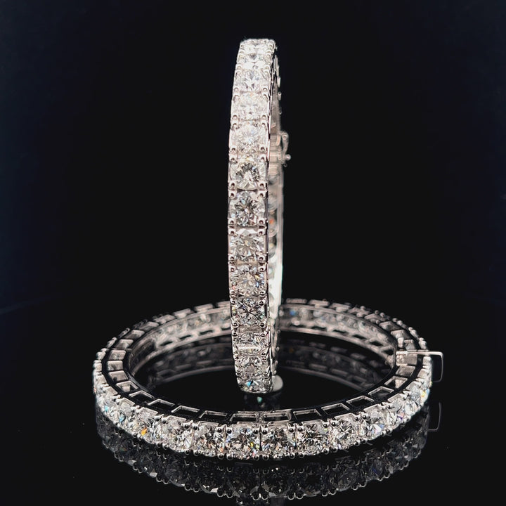 Exquisite 1.0ct Each Diamond Bangle