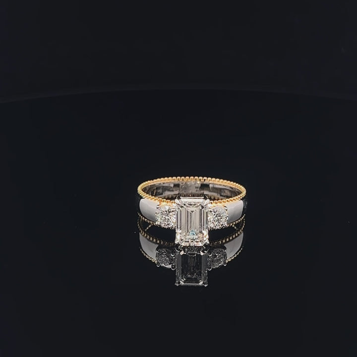 Elegant Diamond Emerald Cut Ring