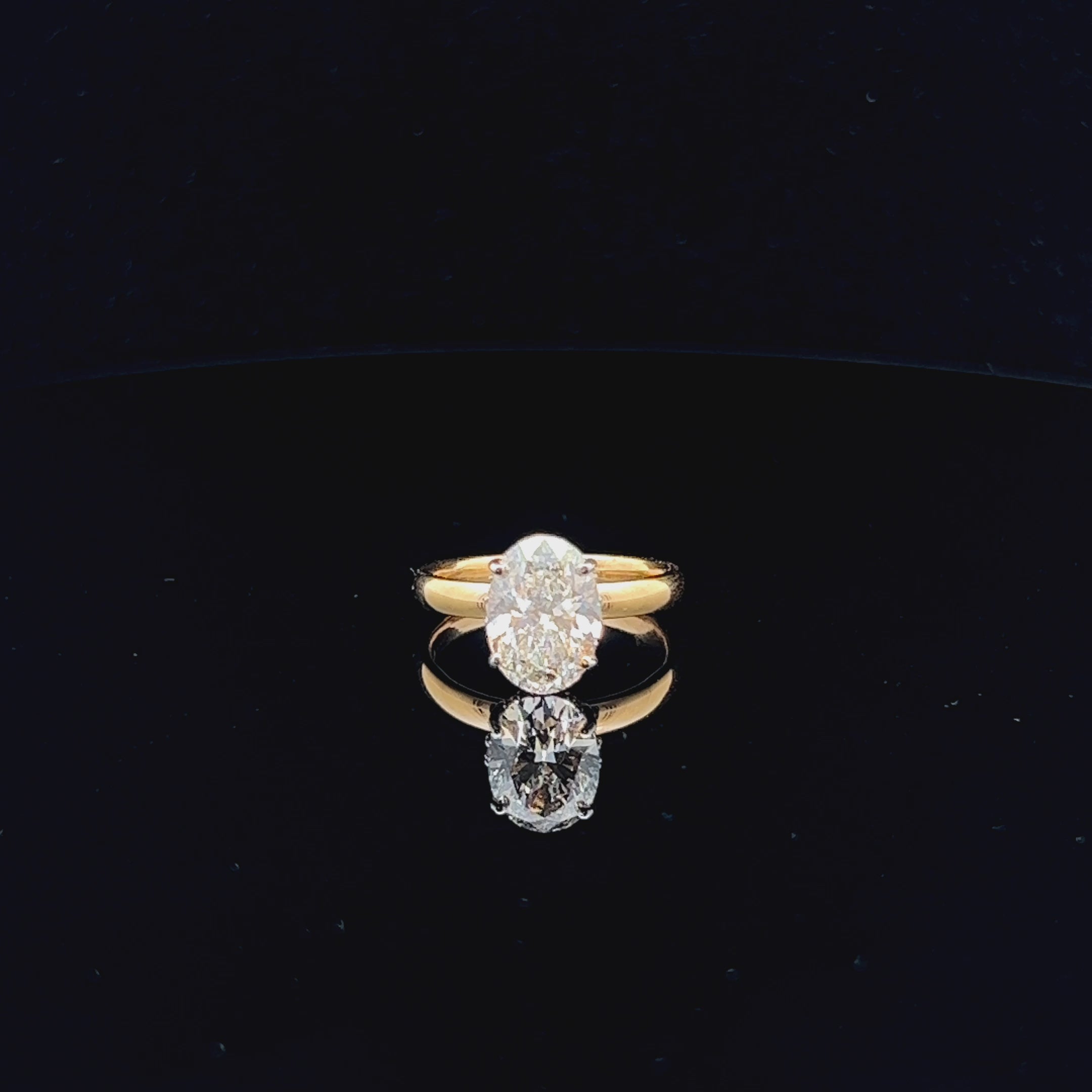 Timeless Elegance: 3.0ct Oval Solitaire Diamond Ring With Hidden Halo