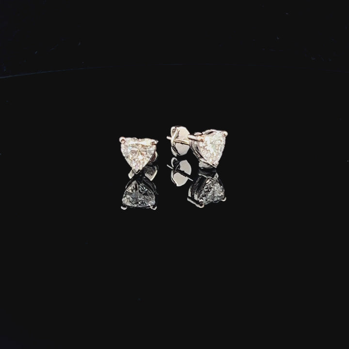 2.0 Ctw Heart Solitaire Studs