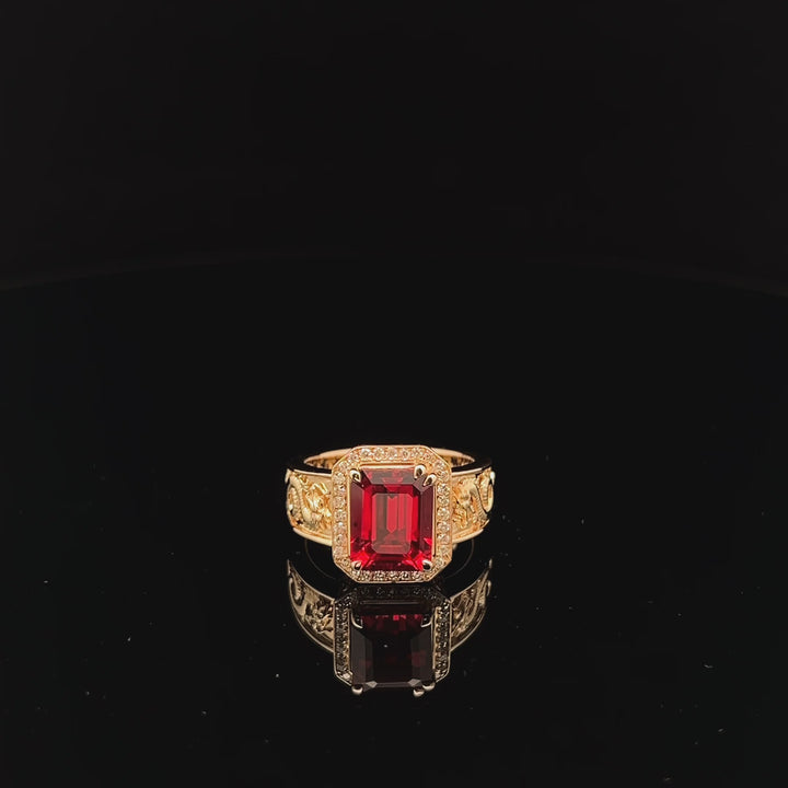 Royal Vintage Garnet Ring