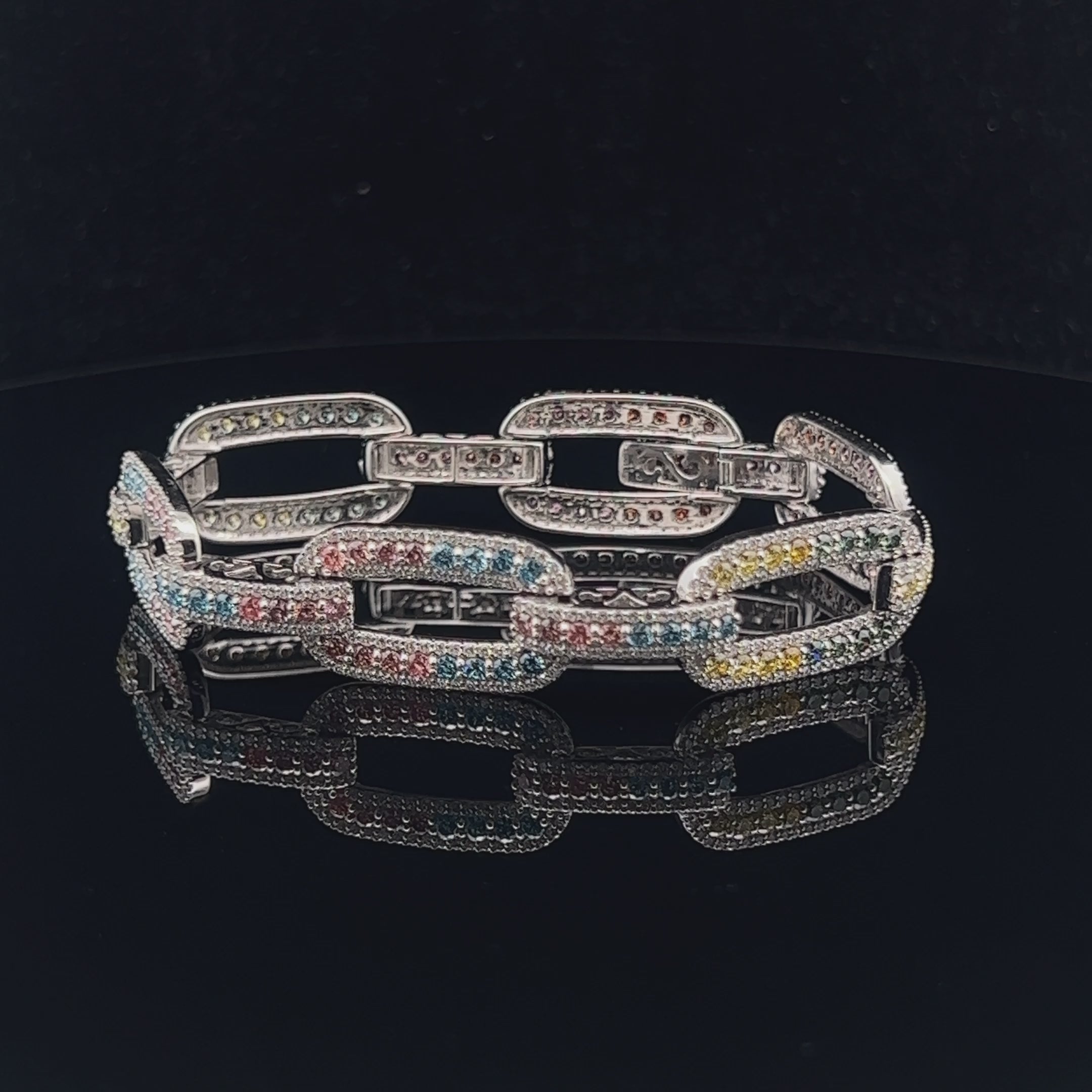 Modern Multicolor Diamond Bracelet: Contemporary Chic