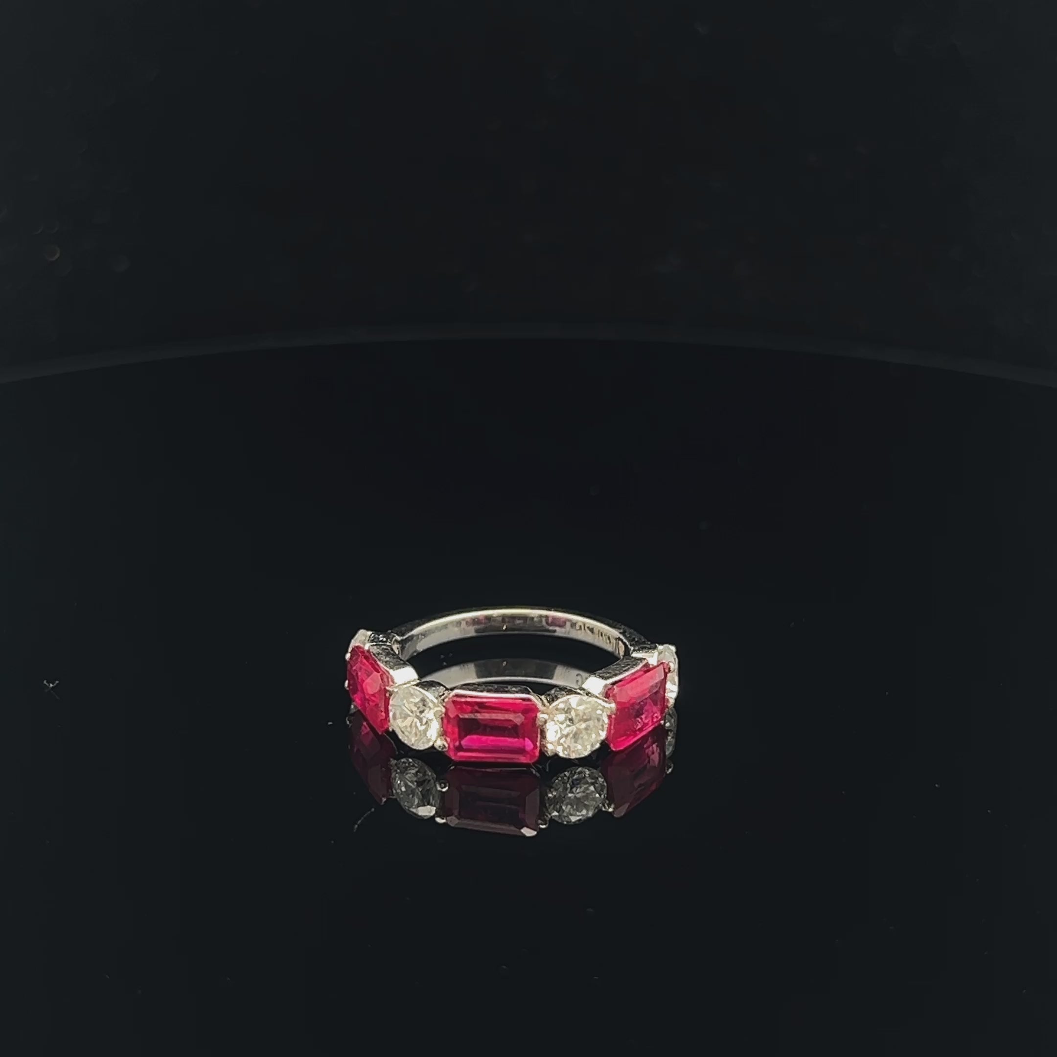 The Perfect Pair: Emerald & Round Diamond Half Eternity