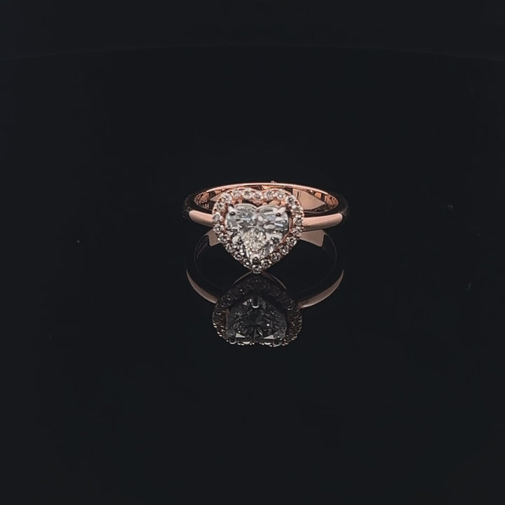 Elegant 1.0ct Heart Diamond Ring