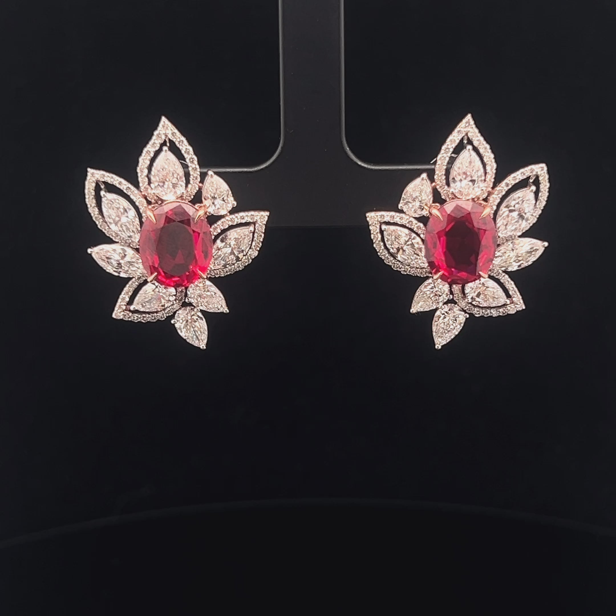 Exquisite Diamond Floral Studs